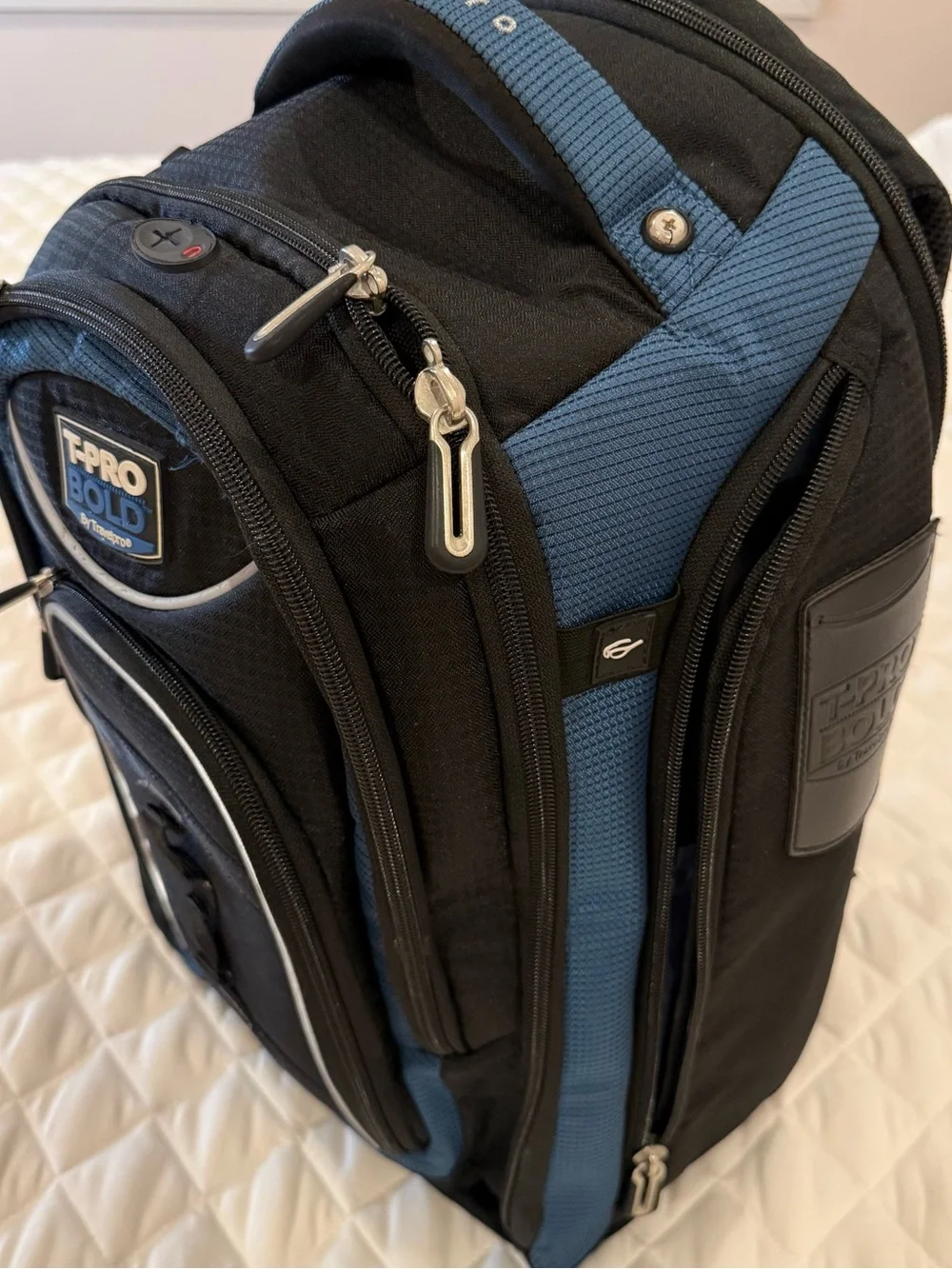 Travelpro T-Pro Bold Blue Black Laptop Travel Backpack 15.6